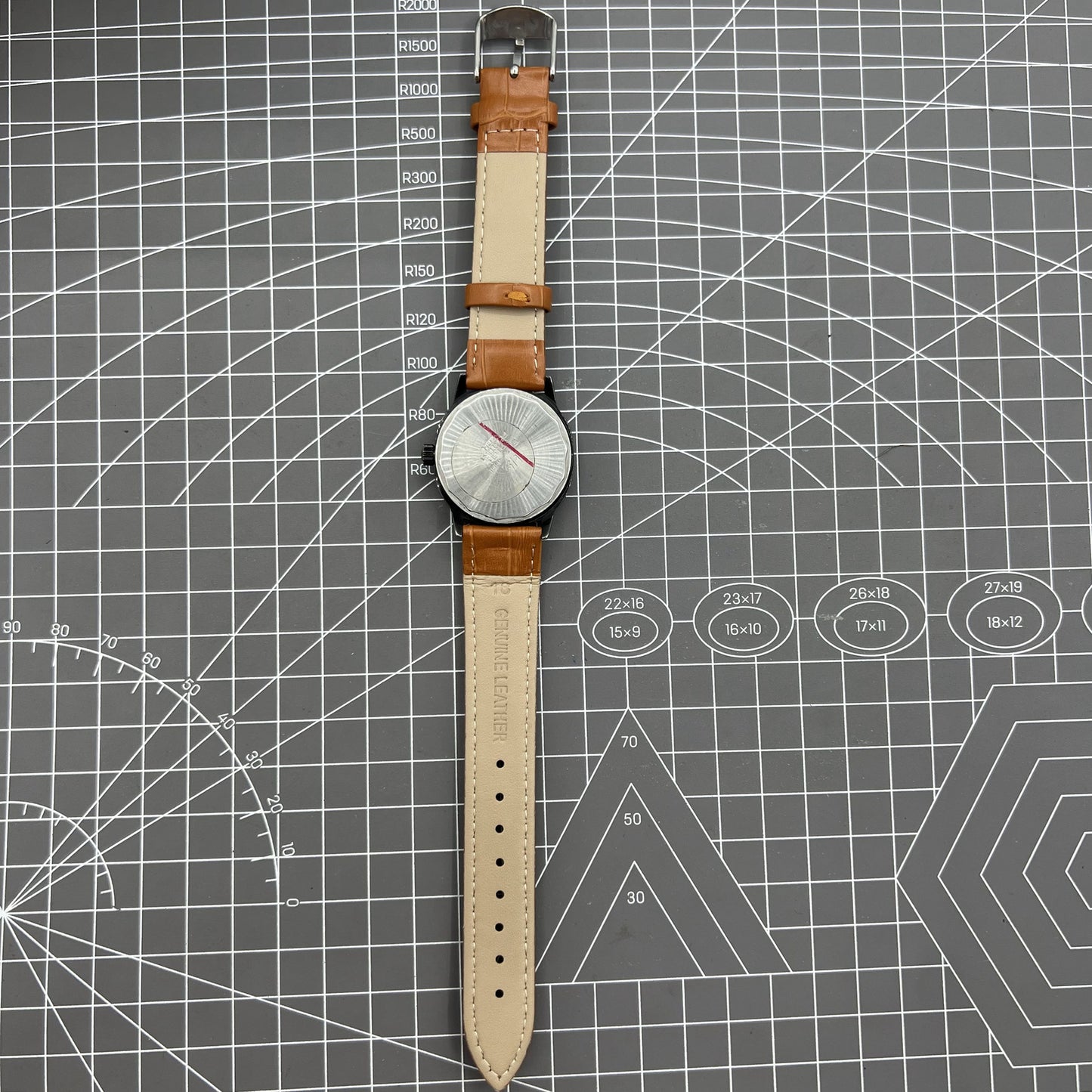 34mm Shanghai Factory manual mechanical watch with black dial, 19 jewels, shock-resistant for daily wear.