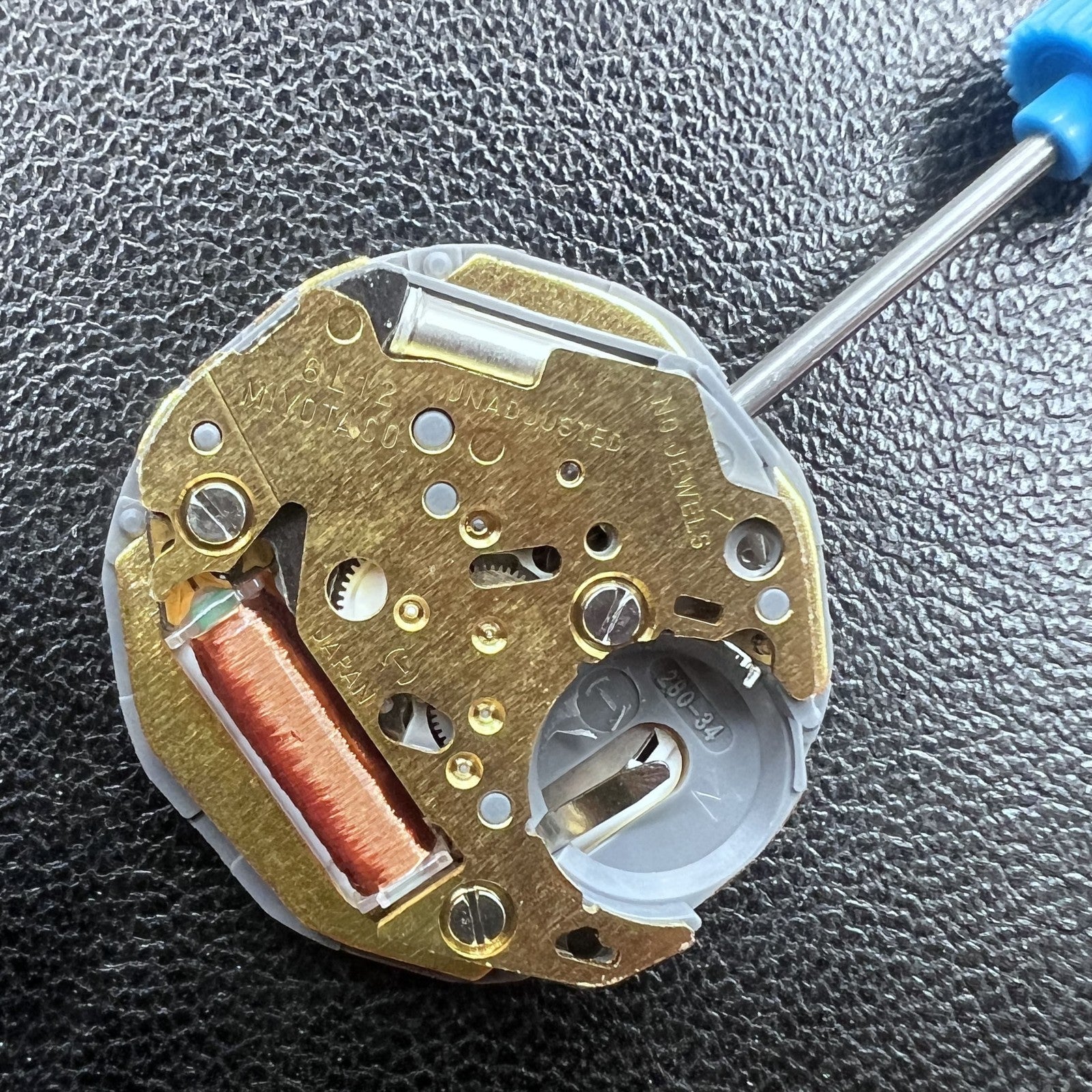 Miyota 6L12 quartz watch movement with date at 6, high precision replacement by Miyota brand.