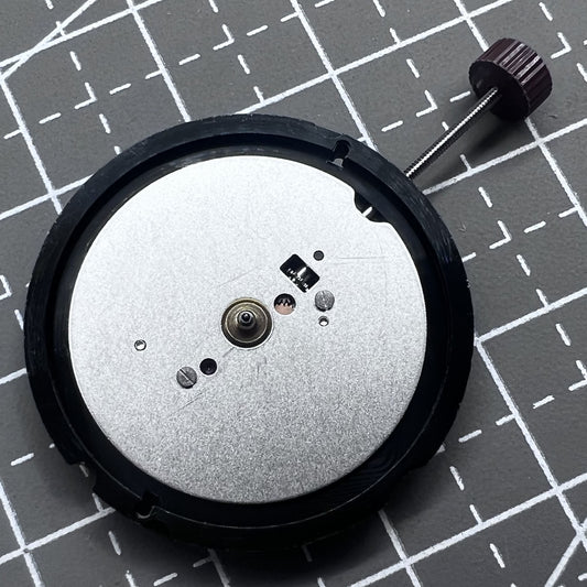 Swiss Ronda 513 quartz watch movement close-up, precise timekeeping by Ronda brand.