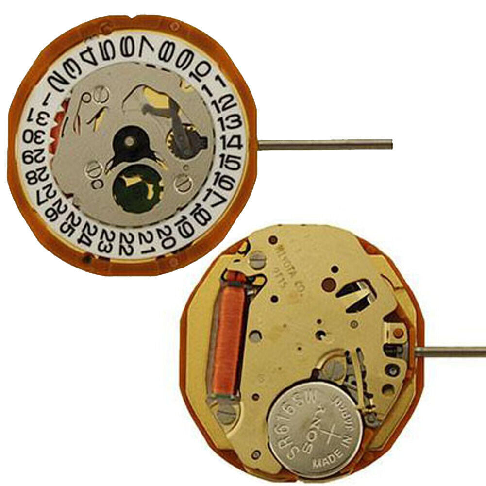 Miyota 9T15 Japan Quartz Movement Date at 6