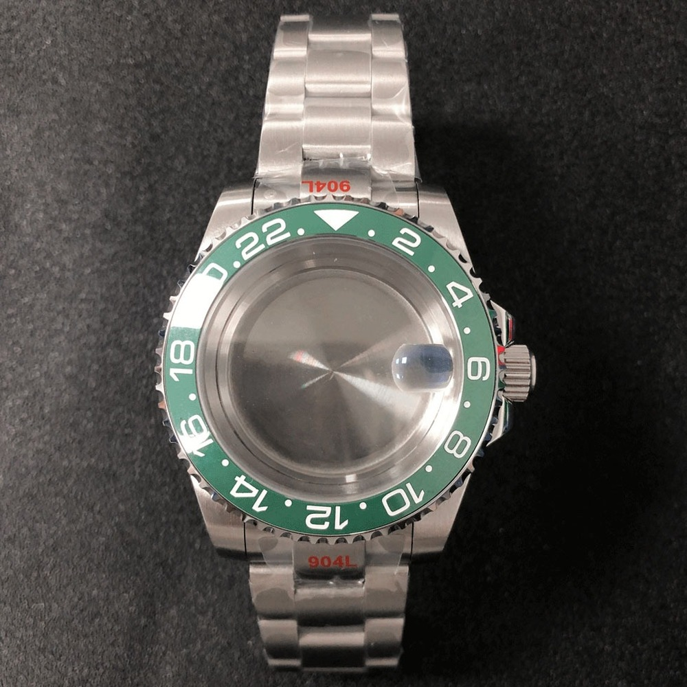 Montre 40 mm, boîtier en verre saphir, bracelet en acier 316L, compatible avec la NH35 japonaise