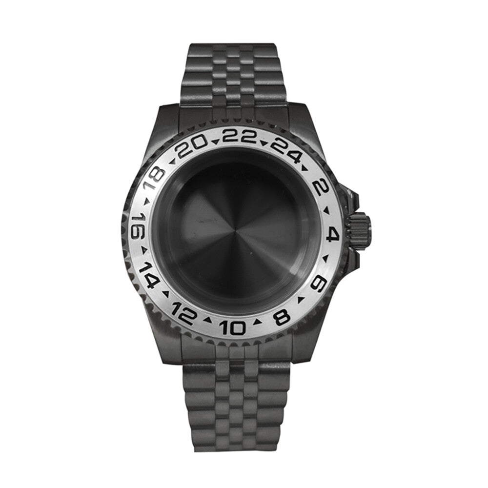 Boîtier de montre en verre saphir 40 mm pour mouvement NH35/NH36, boîtier modifié