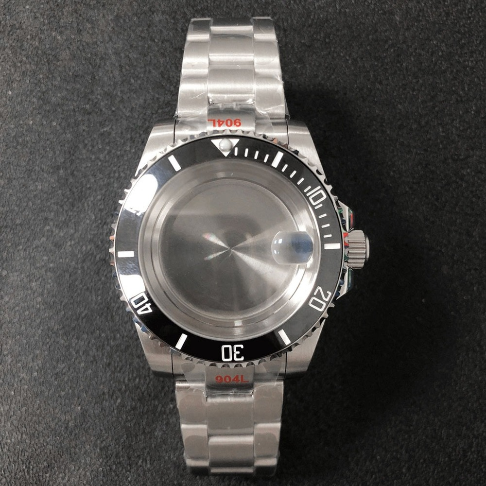 Montre 40 mm, boîtier en verre saphir, bracelet en acier 316L, compatible avec la NH35 japonaise