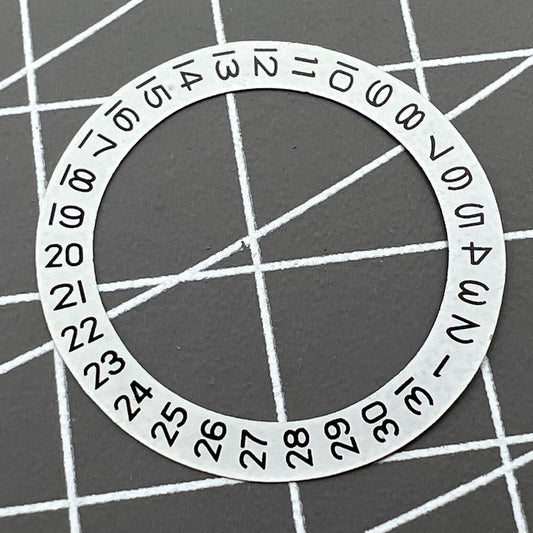 Generic Date Disk Wheel for 2813/2836/8215 watch movement, date display at 9 o'clock position.