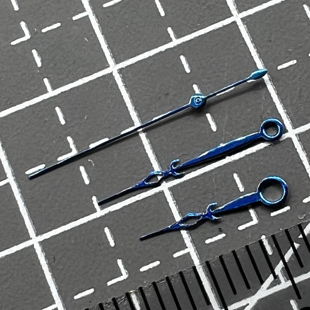 2 Sets/Pack Diamond Shape No Lume Blue Luminous Watch Hands for NH35/NH36/4R/7S