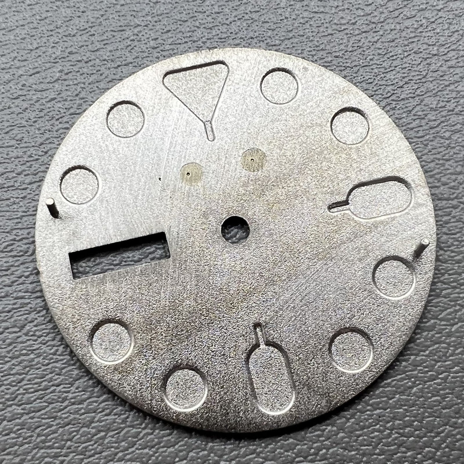 Green Lume Datejust dial with blue and silver trim, designed for NH35 NH36 movement.