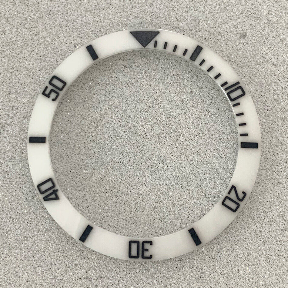 38 mm/30,8 mm weiße Ziffern GMT SUB Keramik Uhr Lünette Einsatz Uhrenteile