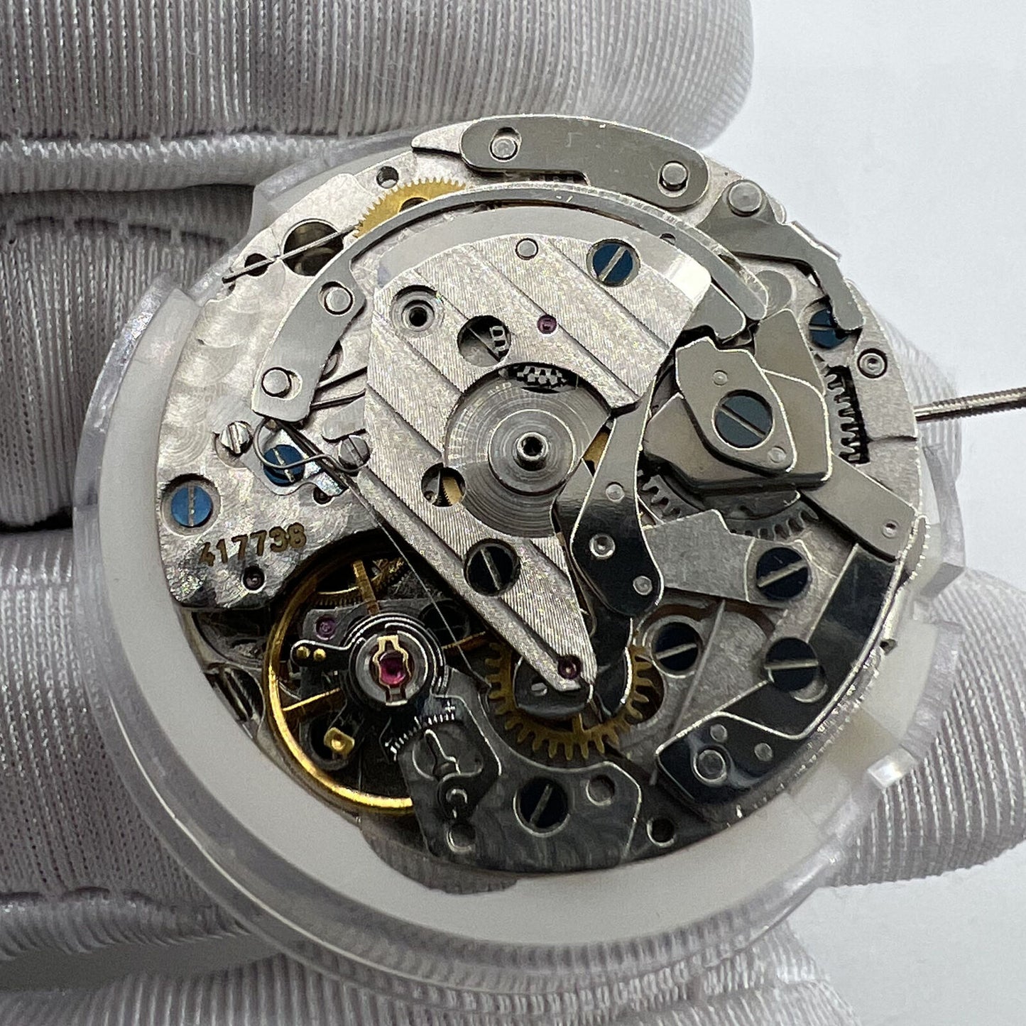 Mouvement mécanique Shanghai 7750, cadran noir, sans rotor, masse oscillante