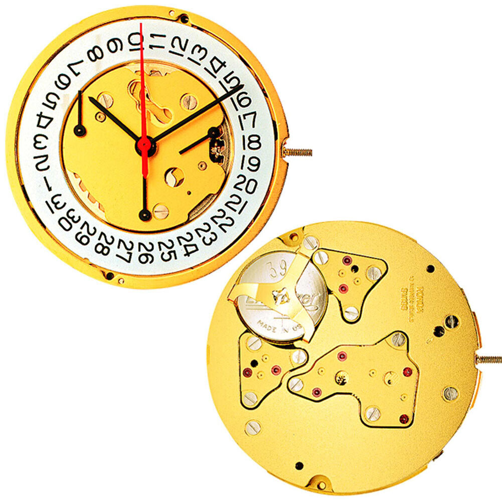 Ronda 5021D Quartz watch movement, precision timekeeping part for watch accessory repairs.