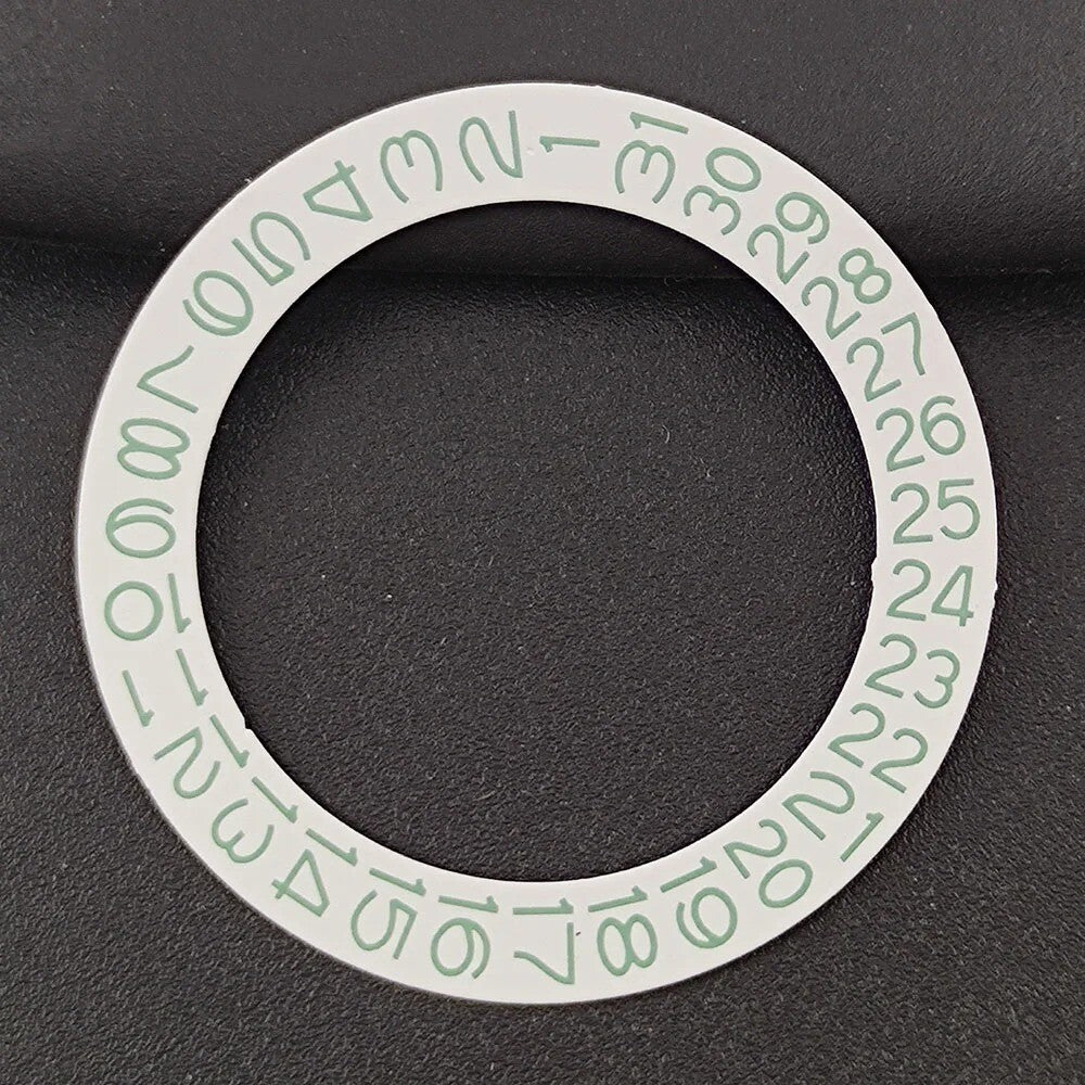 White Background Green Character Date Disk Date Wheel Overlay for NH35 NH36