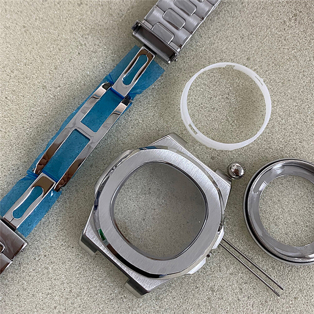 Watch Case+Strap+Dial+Hands 41mm Stainless Steel Sapphire Glass for NH35/36