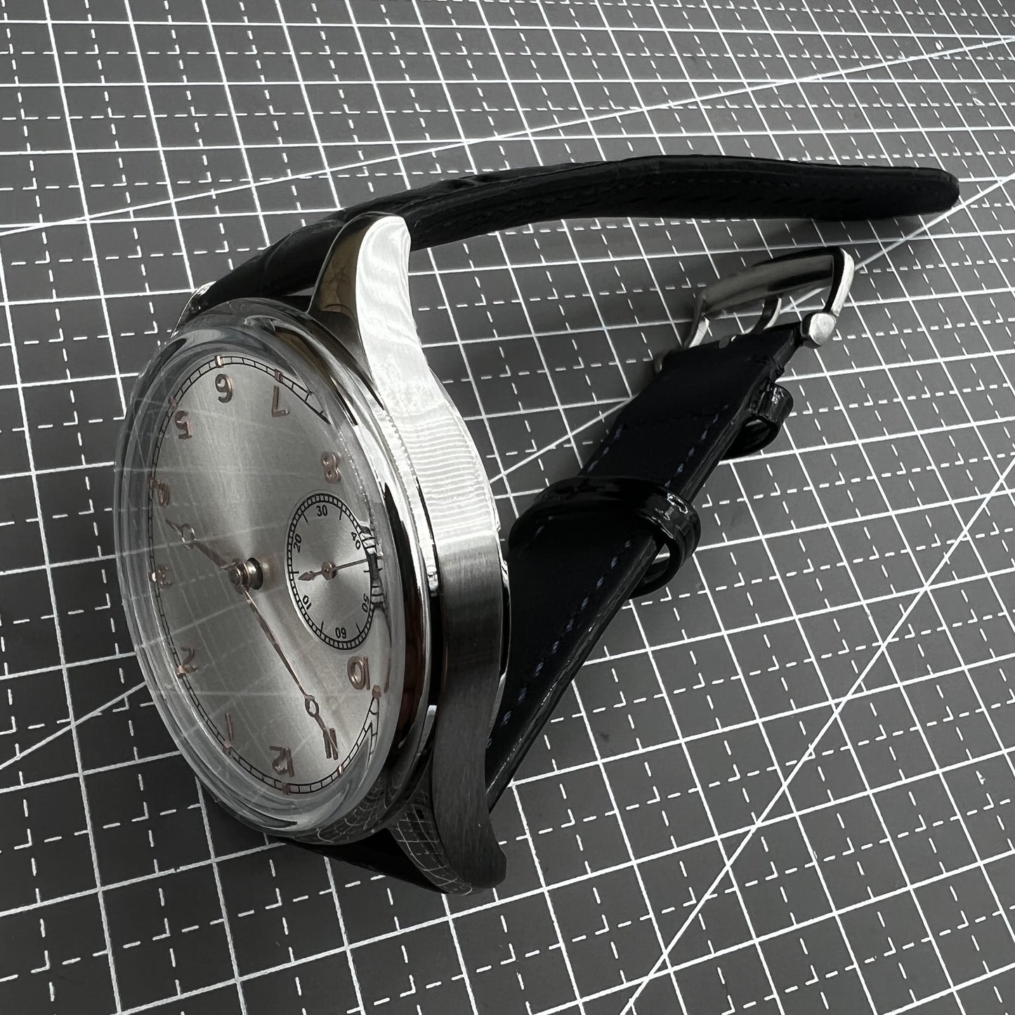 42mm Men Watch Seagull ST3600 Manual Chain Up Mechanical Movement