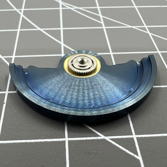 Blue Sea Wave carved rotor weight for Miyota NH35 NH36 watch movement, enhancing automatic winding.