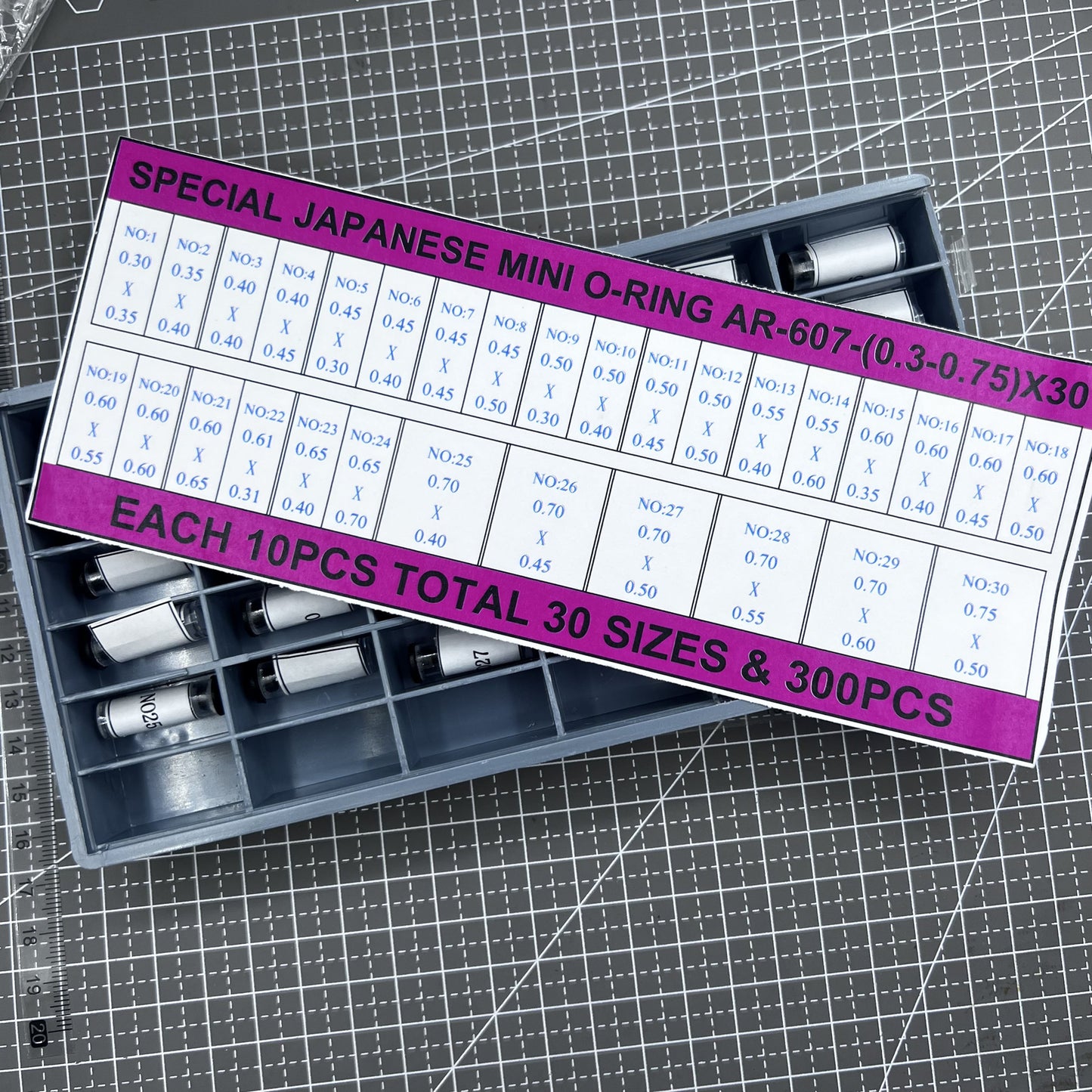 300 Stück Mini Dichtungsring Set 30 Größen 0,3 0,75 mm Wasserdicht Uhrenkrone