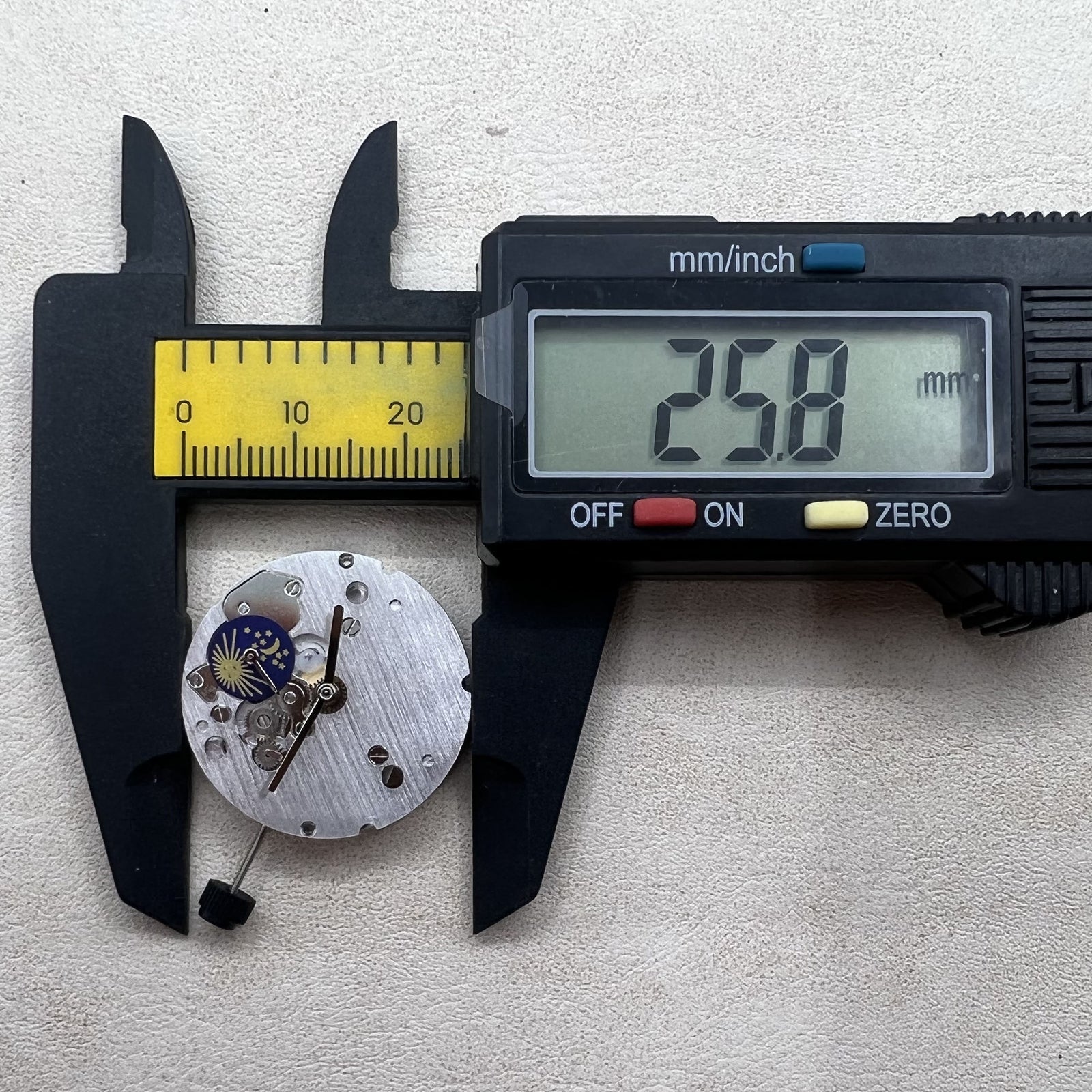 Modified Dandong 2824 automatic watch showing moon phase at 6 o?clock with sleek mechanical movement design.