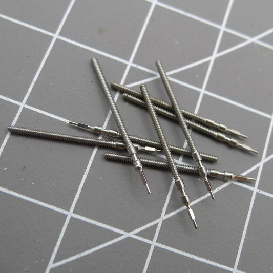 Set of 5 watch winding stems compatible with Miyota 2035/2025/2033/2036 movements for precise repairs.