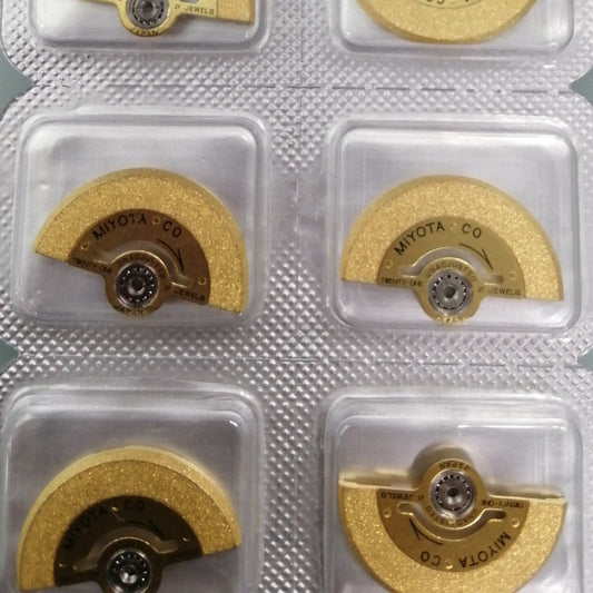 Miyota 6T51 watch movement rotor oscillating weight spare part for precise timekeeping.