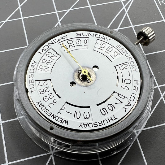 Tianjin Seagull T16 watch with white dial, day-date display, and automatic mechanical movement.