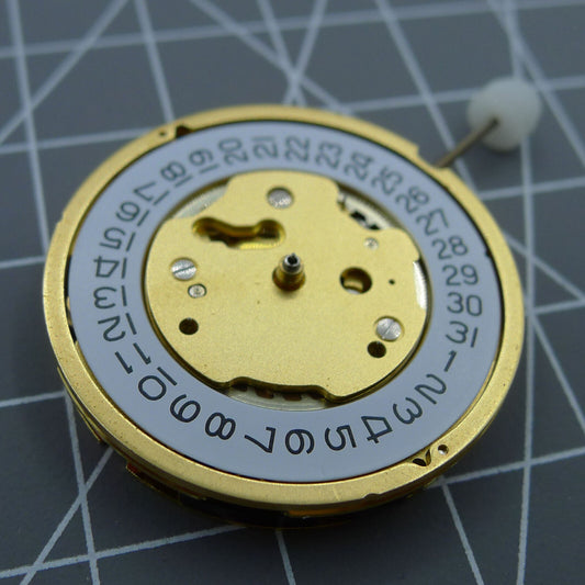 Swiss Made Ronda 5030D quartz watch movement with date window at 4 o?clock for precision timekeeping
