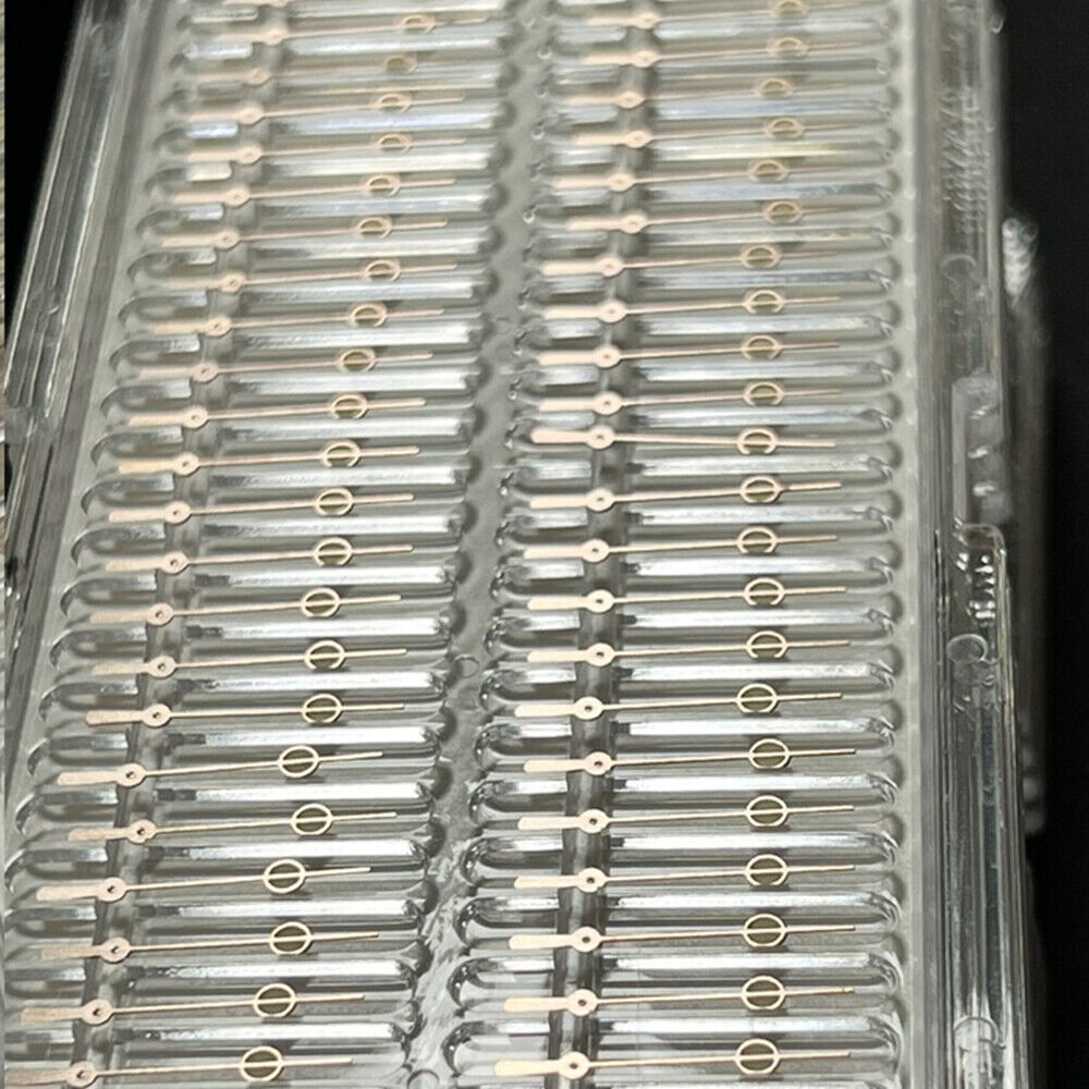 Aiguilles de montre de plongée lumineuses vertes C3 avec garniture dorée rose pour SKX/SBBN NH35A/NH36