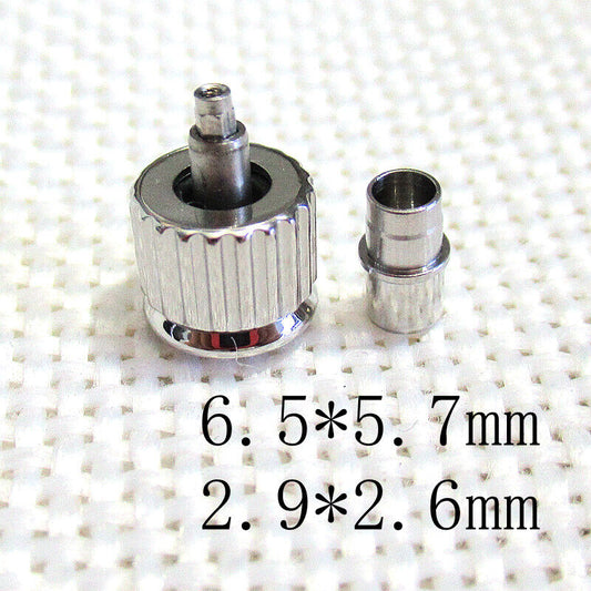 Silver 6.5X5.7mm replacement watch crown for Conquest L3.782.4 by Generic, durable accessory.
