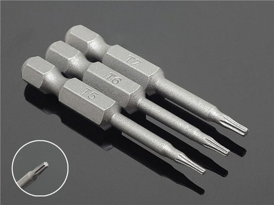 1. Secure 50mm tamper-proof magnetic screwdriver bit for precision watch accessory repairs.