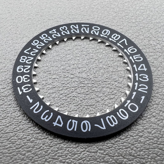 Black date disk wheel set for NH35 NH36 watch movements, precision fit at Date@3 display.