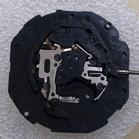 Epson PC33 movement with double calendar date at 3 o'clock for Japan-made watches.