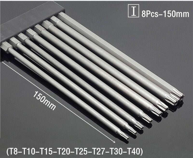50/75/100/150mm Security Tamper Proof Magnetic Screwdriver Set Drill Bit Screw