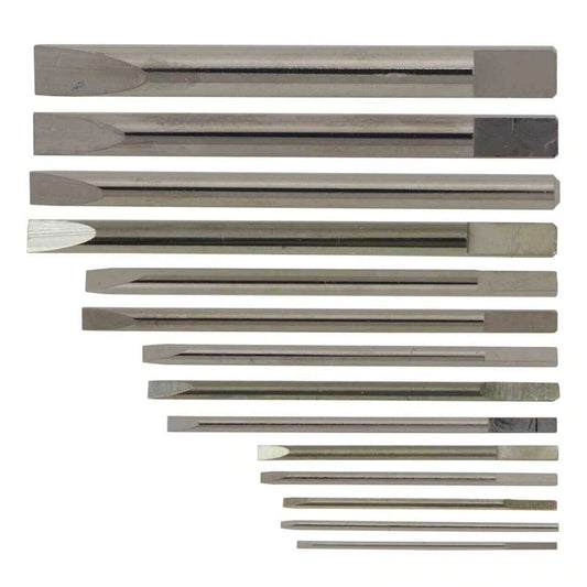 Bergeon 7899 stainless steel ergonomic screwdriver blades for precise watch accessory repairs.