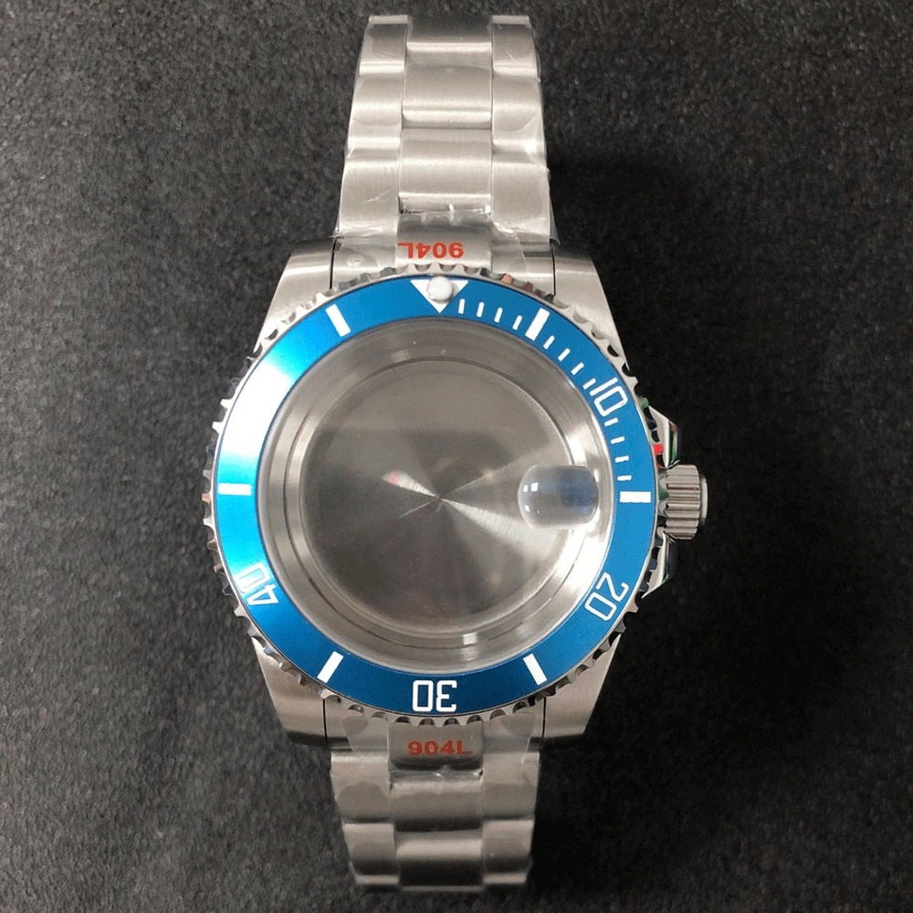Montre 40 mm, boîtier en verre saphir, bracelet en acier 316L, compatible avec la NH35 japonaise