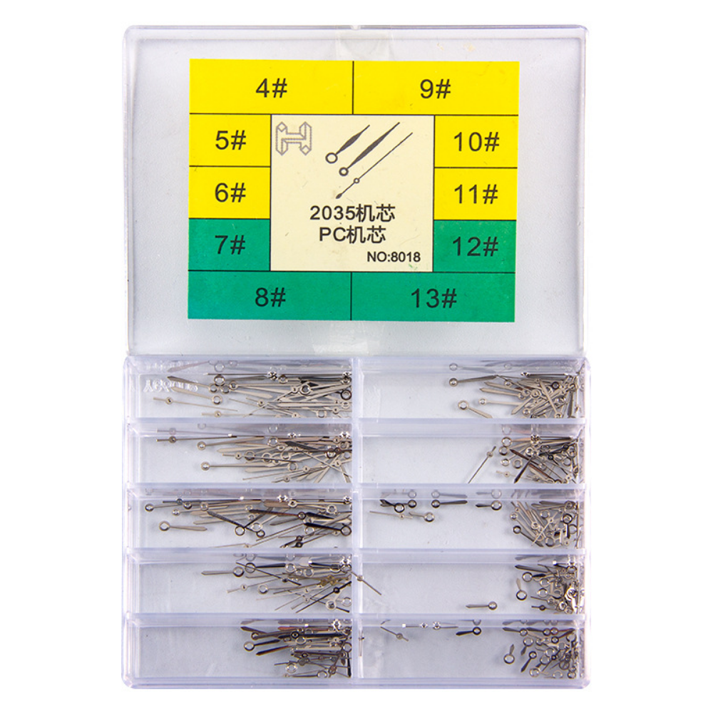 Quartz watch hands set for 2035 movement, featuring small, minute, and hour hands for precise timekeeping.