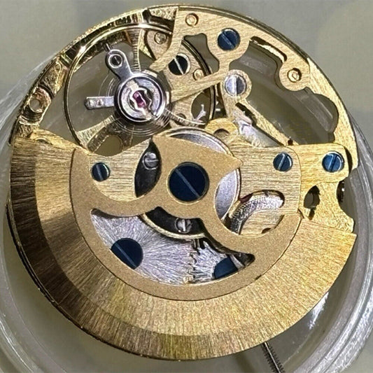 Golden 7120 hollow automatic watch part with mechanical movement, 3 hands, ideal for watch repair and upgrade.