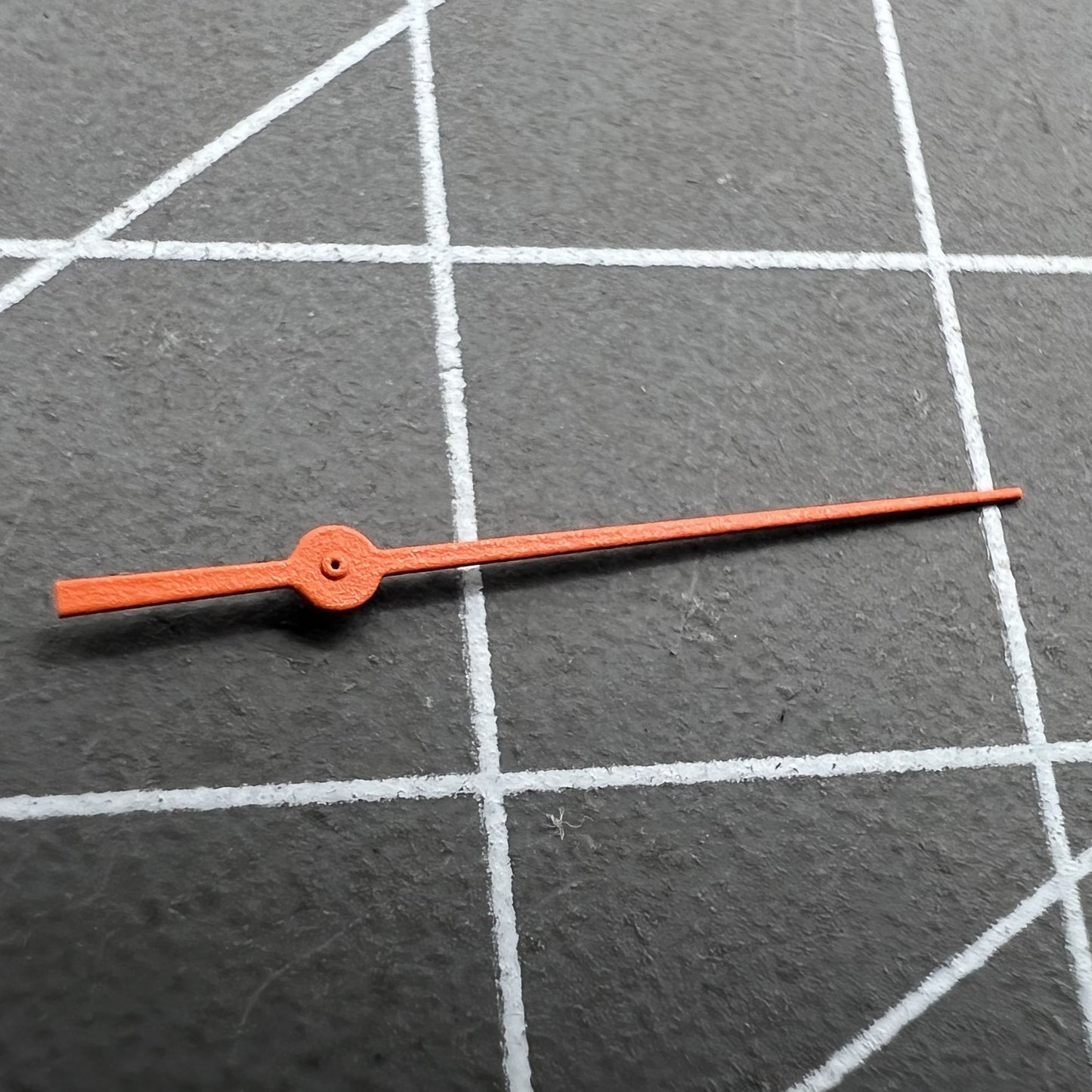 Orange small second hand for NH35A/NH36A Seiko-compatible watch movements, ideal for SKX007/SRP777 models.