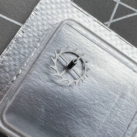 Replacement silver escape wheel set for ST3600 ETA6497 watch movement, precision-crafted components.