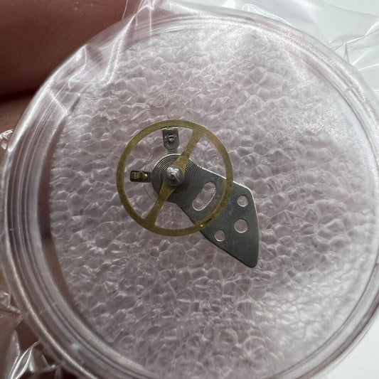 Genuine Japan-made balance wheel with splint for Miyota 8N24 watch movement, precision crafted.