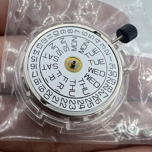 Silver Day Date watch accessory featuring ETA2836-2 Geneva V8 mechanical movement, genuine Swiss craftsmanship.