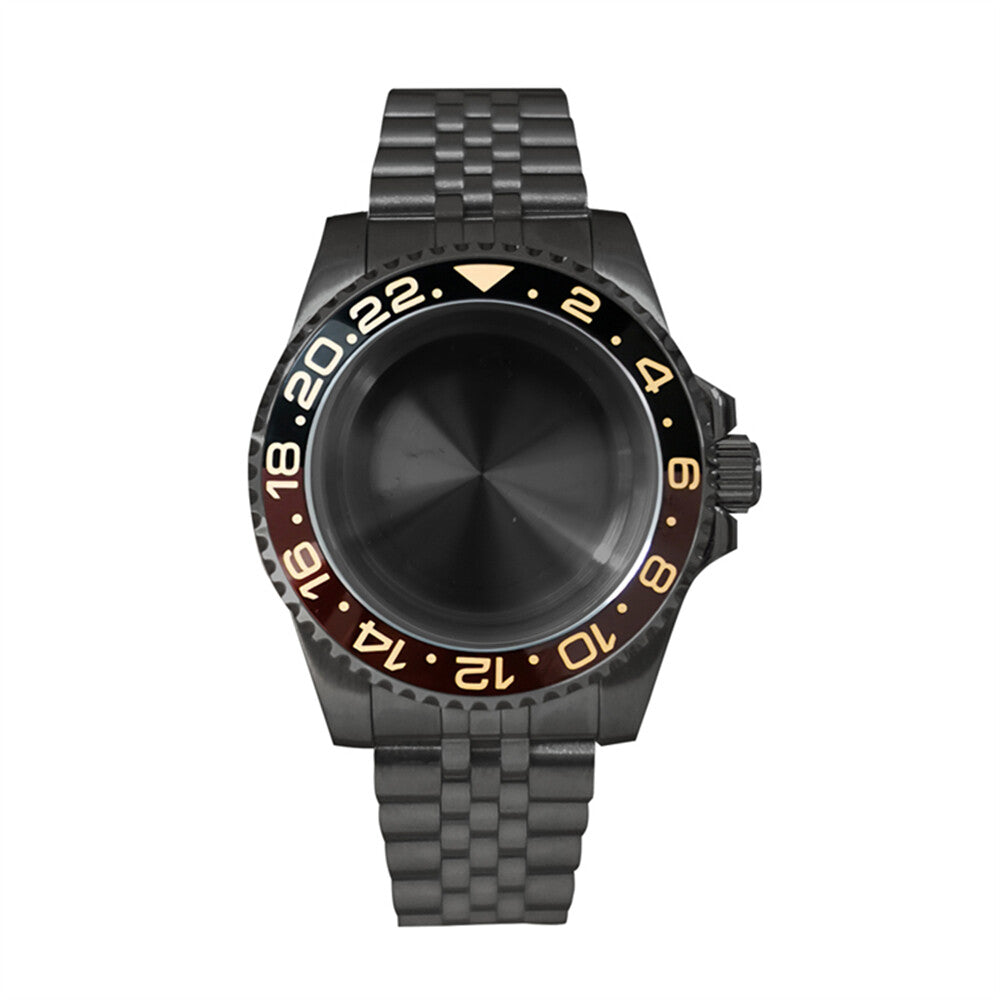 Boîtier de montre en verre saphir 40 mm pour mouvement NH35/NH36, boîtier modifié