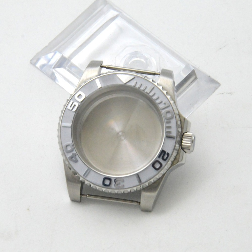 Montre de yacht automatique 40 mm GMT, boîtier compatible avec le mouvement NH35/36, verre saphir