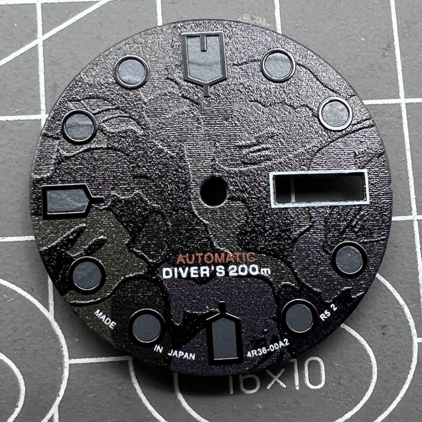 Green Luminous Black Watch Dial for NH36 4R36 Movement