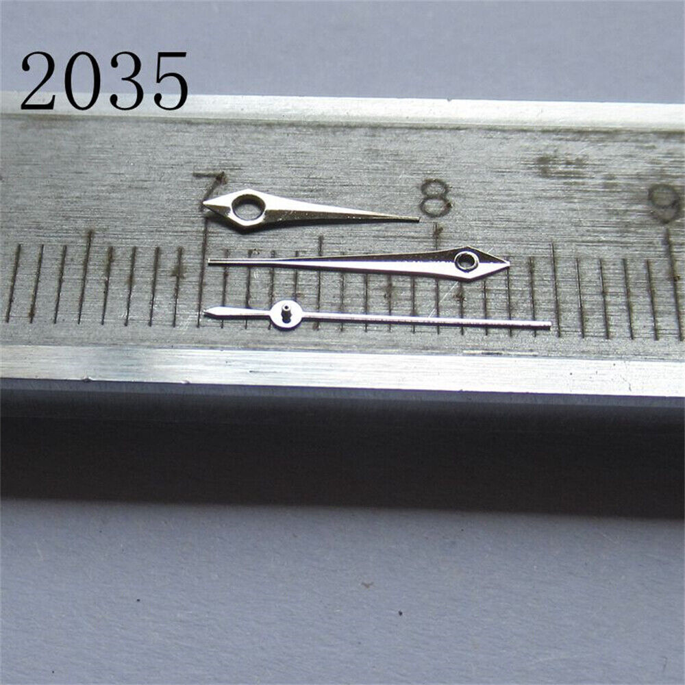 Uhrzeiger-Set ohne Leuchtmasse, silberfarben, lang, für Miyota 2035, 2115, 2105, 2305 Uhrwerk
