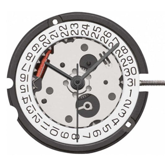 ETA 803.112 quartz watch movement with 3 hands, date display at 3 o'clock, precision timekeeping by ETA.