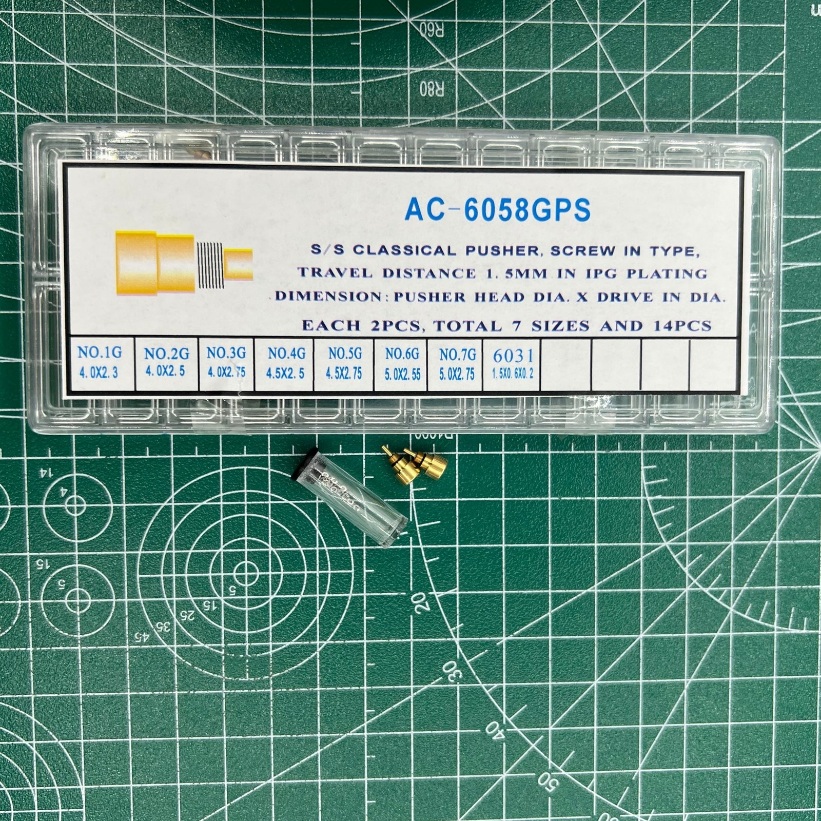 Golden stainless steel classical pusher drive watch accessory by Wholesale Watch, sleek and durable design.