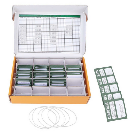 265pcs plastic waterproof O ring gaskets for watch backs, ideal for precise watch repair and sealing.