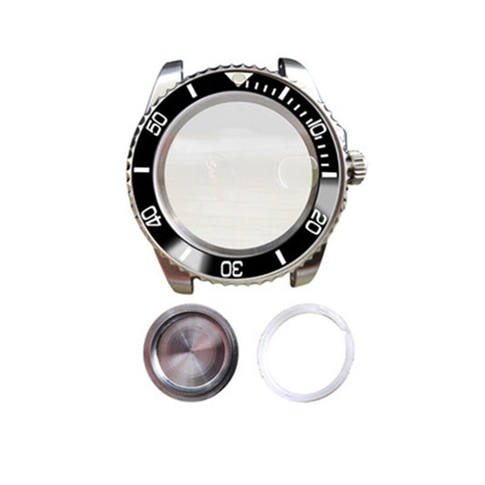 40MM Sapphire glass watch case back cover for MIYOTA 8215 with durable metal frame, perfect replacement.