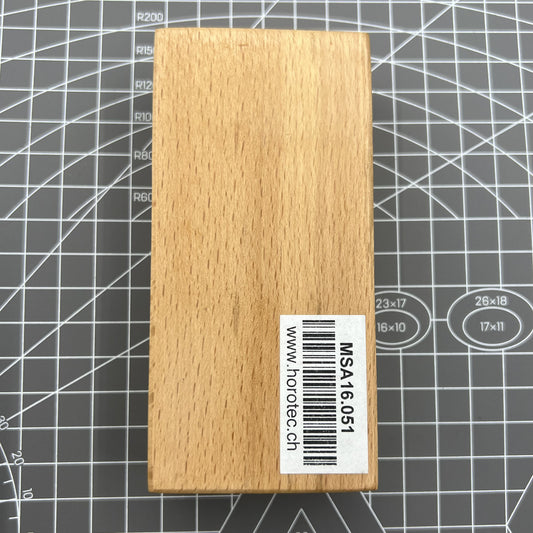 Swiss Tool Horotec MSA16.051 rectangular Arkansas stone in wooden box for watch accessory maintenance and polishing.