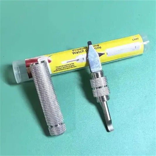 Dual use watch back cover opener tool, perfect for precise watch repairs and battery changes.