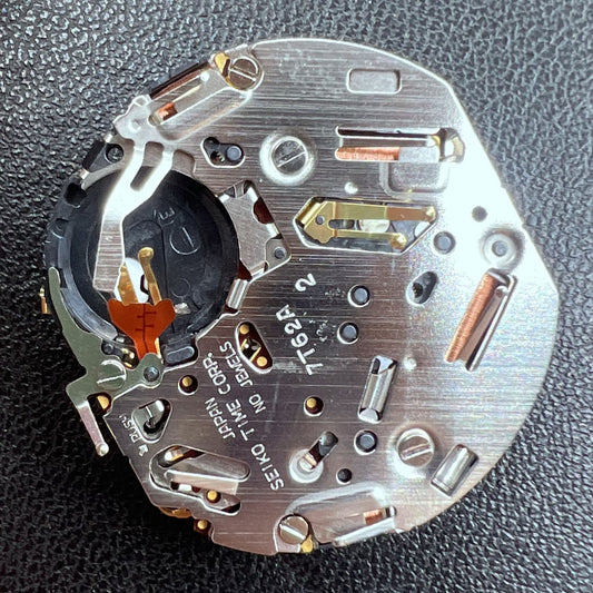 Seiko 7T62A quartz movement close-up, original Japan craftsmanship for precise watch accessories.