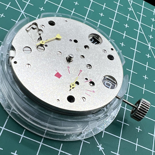 Seagull TY2530 black mechanical movement with date disk, ST25 replacement for watch repairs.