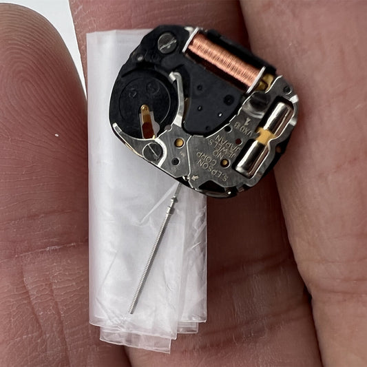 Japan Made Hattori Epson TMI VX01 VX01B quartz watch movement with stem, precise and reliable mechanism.
